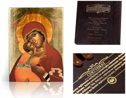 Ikona religijna Eleusa (Matka Boża Czuła) - Ikony i obrazy sakralne Ikona religijna Eleusa (Matka Boża Czuła) - Ikony i obrazy sakralne - miniaturka - grafika 1