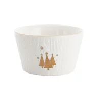 Miski i półmiski - Salaterka reliefowana złote choinki 12,8 cm - miniaturka - grafika 1