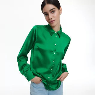 Koszule damskie - Reserved Gładka koszula - Zielony - grafika 1