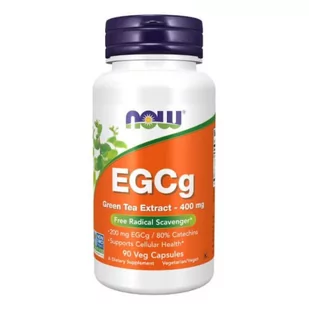NOW Foods - EGCg, Wyciąg z Zielonej Herbaty, 400mg, 90 vkaps - Suplementy naturalne - miniaturka - grafika 1