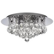 Lampy sufitowe - Searchlight Lampa sufitowa Hanna chrom kryształowe kule, 35cm - miniaturka - grafika 1
