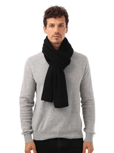 KKS Studios Kaszmirowy szal w kolorze czarnym - 195 x 34 cm - Apaszki i szaliki męskie - miniaturka - grafika 1