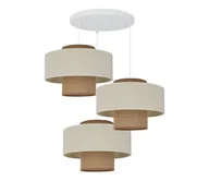 Lampy sufitowe - Brilagi - Żyrandol na lince DALLAS 3xE27/15W/230V brązowy/kremowy/biały - miniaturka - grafika 1