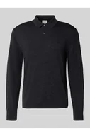 Swetry męskie - Sweter z dzianiny z kołnierzykiem polo - CK Calvin Klein - miniaturka - grafika 1