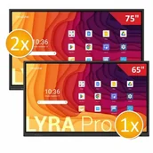Tablice interaktywne - Zestaw Aktywna Tablica 2 x Newline Lyra Pro 75" + Lyra Pro 65" z uchwytami - miniaturka - grafika 1