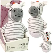 Zabawki sensoryczne - Wańka wstańka sensoryczna zabawka lampka Zebra usypiacz - miniaturka - grafika 1