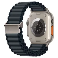 Akcesoria do smartwatchy - opaska pasek bransoleta NYLON OCEAN APPLE Watch 1/2/3/4/5/6/7/8/9/10/Ultra 1/2/SE 42/44/45/46/49mm czarny - miniaturka - grafika 1