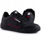 Buty sportowe męskie - Buty męskie sportowe Lotto Nandu Black/red - miniaturka - grafika 1