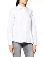 Bluzki damskie - Seidensticker Damska bluzka koszulowa z długim rękawem Slim Fit Uni Stretch Koszula, biały, 38 - miniaturka - grafika 1