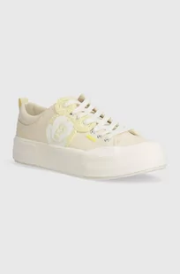 Desigual tenisówki X Disney damskie kolor beżowy 24SSKA20.1000 - Trampki damskie - miniaturka - grafika 1