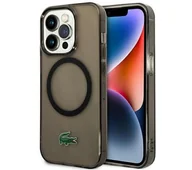 Etui i futerały do telefonów - Lacoste Transparent MagSafe do iPhone 14 Pro Czarny - miniaturka - grafika 1