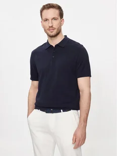 Selected Homme Polo Berg 16092437 Granatowy Regular Fit - Koszulki męskie - miniaturka - grafika 1