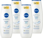 Kosmetyki do kąpieli - NIVEA CREME SOFT Żel pod prysznic damski z olejkiem migdałowym 500ml x4 szt - miniaturka - grafika 1