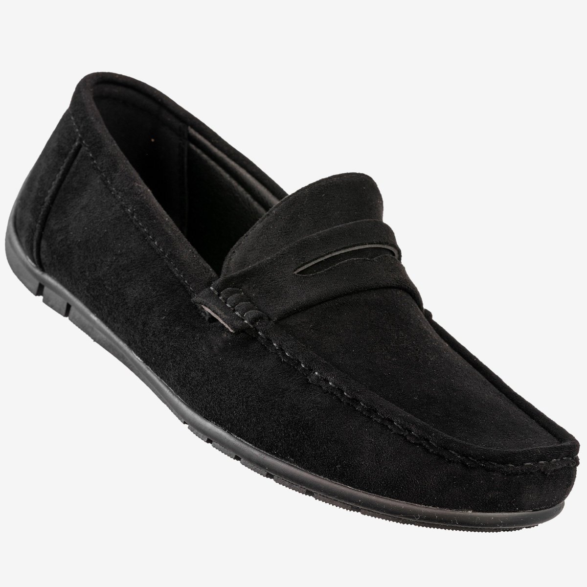 Mokasyny Męskie Eleganckie Buty Wizytowe Unisoft Czarne 24MN02-7710 Czarny 40