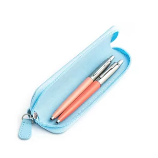 Zestaw prezentowy długopis Parker Jotter Originals Pudrowy Róż i Koralowy z niebieskim etui - Zestawy piśmiennicze - miniaturka - grafika 1