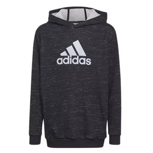 Bluza adidas Future Icons Badge Of Sport Hooded Sweatshirt HN8467 - szara - Adidas - Bluzy sportowe damskie - miniaturka - grafika 1