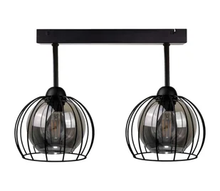 Żyrandol natynkowy SOLO BLACK 2xE27/60W/230V - Lampy sufitowe - miniaturka - grafika 1