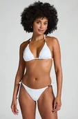 Stroje kąpielowe - Hunkemöller Figi bikini typu cheeky w odcieniu muszli Biały - miniaturka - grafika 1