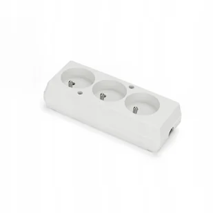 Gniazdo trzykrotne z uziemieniem MT087-B - Gniazdka elektryczne - miniaturka - grafika 1