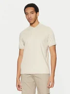 Koszulki męskie - Calvin Klein Polo K10K111201 Beżowy Regular Fit - miniaturka - grafika 1