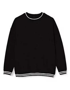 Swetry męskie - Build Your Brand Bluza męska College Crew sweter, sweter dla mężczyzn z paskami na ściągaczach, dostępna w 3 kolorach, rozmiary S - 5XL - grafika 1
