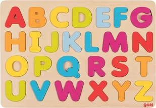 Goki Puzzle kolorowy alfabet na nauki liter 57732 - Układanki dla dzieci - miniaturka - grafika 1