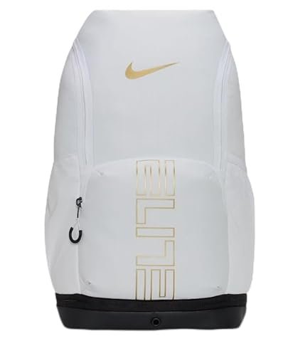 Nike Plecak unisex NK VARSITY ELITE BKPK, biały/czarny/metaliczny złoty, jeden rozmiar, Biały/czarny/metaliczny złoty, Jeden rozmiar, Klasyczny