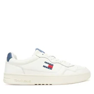 Sneakersy męskie - Sneakersy Tommy Jeans (New)Tjm Cupsole Leather Ess EM0EM01443 Biały - miniaturka - grafika 1