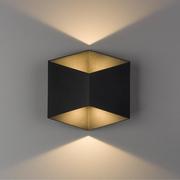 Lampy ogrodowe - Nowodvorski Kinkiet LAMPA loft TRIANGLES LED 8142 metalowa OPRAWA geometryczna LED 10W 3000K elewacyjna IP54 czarna 8142 - miniaturka - grafika 1