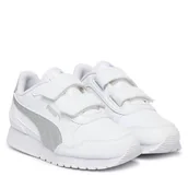 Buty dla dziewczynek - Sneakersy Puma St Runner V4 Glitter 401587 01 Biały - miniaturka - grafika 1