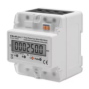 Qoltec Licznik Trójfazowy Energii Prądu Na Szynę Din 230V 4P 30(100)A Lcd - Liczniki energii elektrycznej - miniaturka - grafika 1