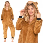 Piżamy damskie - ONESIE MIŚ Jednoczęściowa Piżama z Kapturem Unisex Kostium MORAJ XL - miniaturka - grafika 1