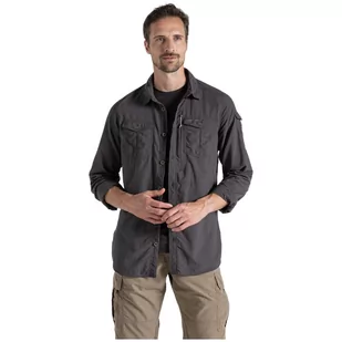Koszula męska Craghoppers NosiLife Adventure Long Sleeved Shirt III Rozmiar: M / Kolor: czarny - Koszulki sportowe męskie - miniaturka - grafika 1