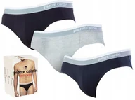 Majtki męskie - PIERRE CARDIN SLIPY męskie bawełniane - 3-PAK - XL - miniaturka - grafika 1