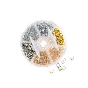 ZESTAW PÓŁFABRYKATÓW DO BIŻUTERII 500 SZT SREBRNY I ZŁOTY GRZS-008 DP CRAFT - Długopisy - miniaturka - grafika 1