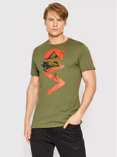 Koszulki i topy damskie - Dynafit T-Shirt Artist Series 08-71522 Zielony Regular Fit - grafika 1