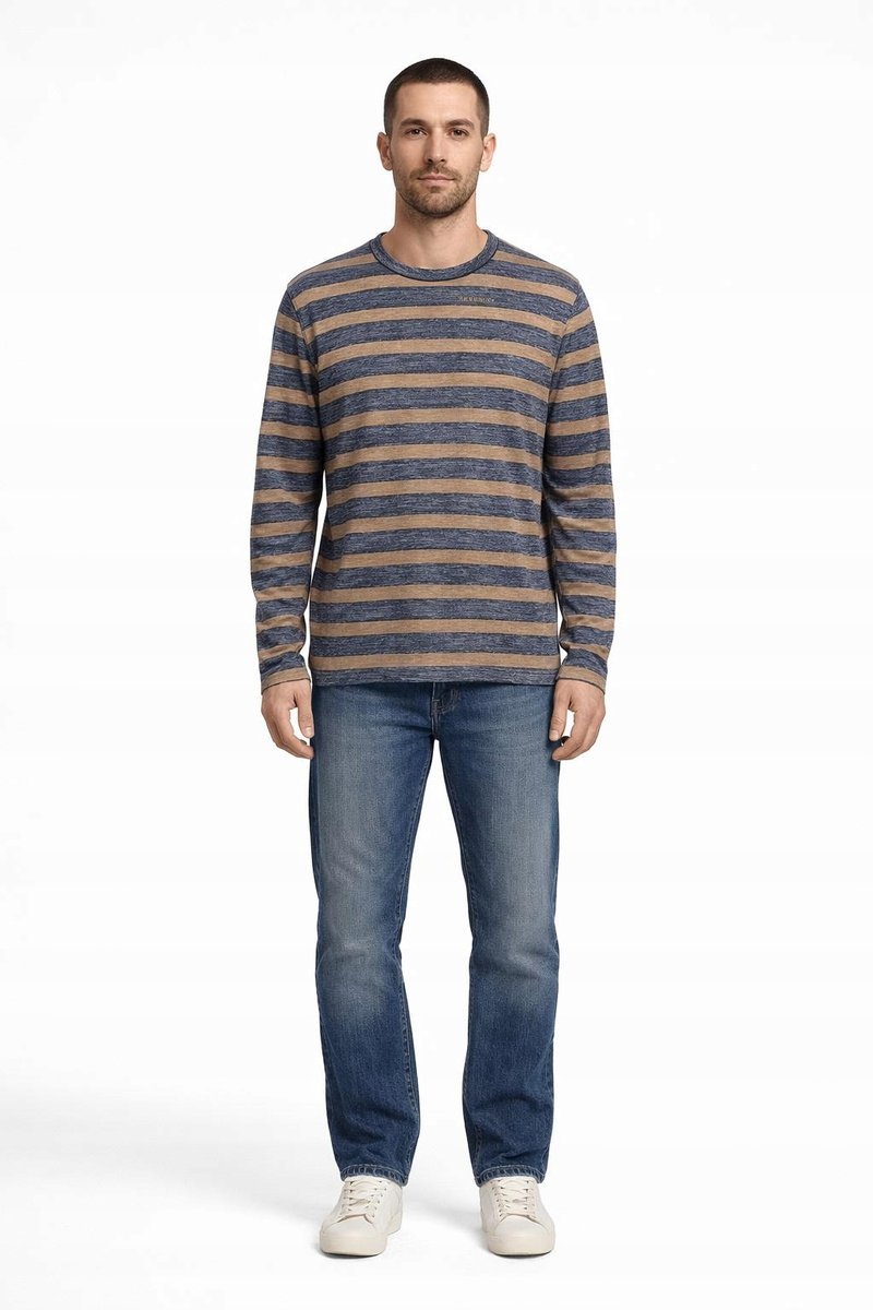 GUESS SWETER MĘSKI W PASECZKI Z DŁUGIM RĘKAWEM BAWEŁNA S 1GGA