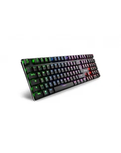 D-E layout - Sharkoon PureWriter RGB, gaming keyboard Kolor: CZARNY, Kailh Choc Low Profile Red - Klawiatury - miniaturka - grafika 1