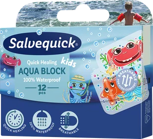 Cederroth Plastry Salvequick Aqua Block kids x 12 szt - Apteczki i materiały opatrunkowe - miniaturka - grafika 1
