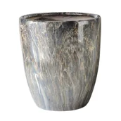 Donice - DHG Osłonka doniczki ceramiczna Lome 25cm szary marmur - miniaturka - grafika 1