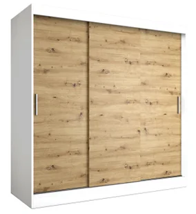 Szafa przesuwna 200 cm biały + dąb artisan T5-A22 - Szafy Szafa przesuwna 200 cm biały + dąb artisan T5-A22 - Szafy - miniaturka - grafika 1