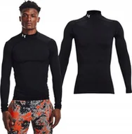 Koszulki sportowe męskie - KOSZULKA MĘSKA UNDER ARMOUR CZARNA WARSTWA TERMOAKTYWNA ZIMA 1366072 r. XXL - miniaturka - grafika 1