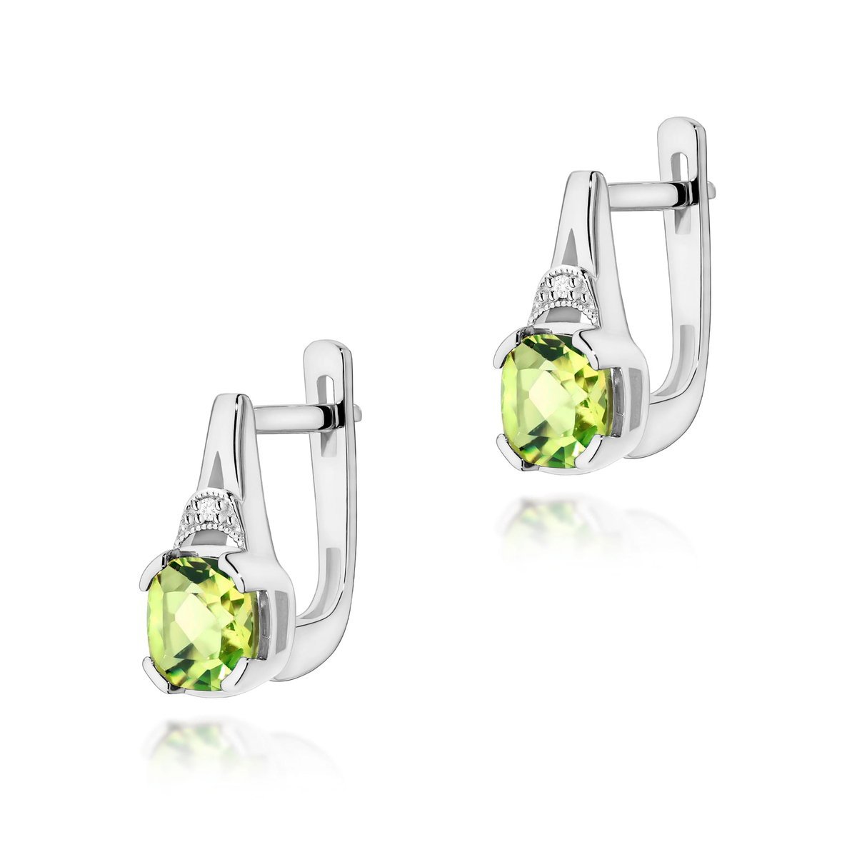 Złote kolczyki Oliwin 2 x 1,00ct białe złoto pr. 585