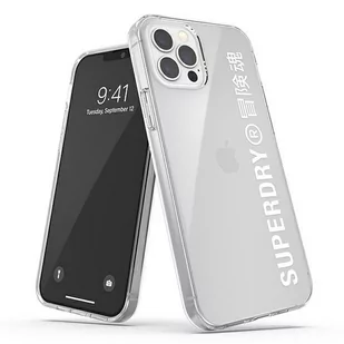 SuperDry Snap iPhone 12 Pro Max Clear Ca se biały/white 42597 - Etui i futerały do telefonów - miniaturka - grafika 1