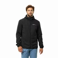 Kurtki męskie - Męska kurtka softshellowa Jack Wolfskin FELDBERG HOODY M black - S - miniaturka - grafika 1