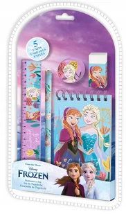 Zestaw Akcesoriów Szkolnych Frozen Kraina Lodu Notes Ołówek Linijka Gumka / Fr50020 - Przybory szkolne - miniaturka - grafika 1