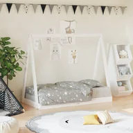 Łóżeczka i kojce - vidaXL Rama łóżka dziecięcego, biała, 70x140 cm, drewno sosnowe - miniaturka - grafika 1