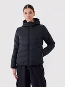 Kurtki damskie - 4F Dwustronna kurtka puchowa w kolorze czarnym - miniaturka - grafika 1