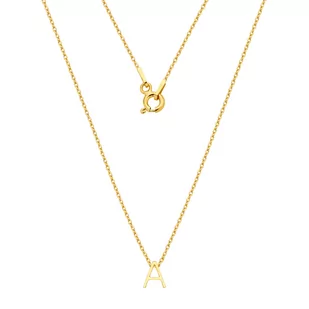 Złoty naszyjnik - literka A - Naszyjniki - miniaturka - grafika 1