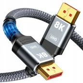 Kable komputerowe i do monitorów - SNOWKIDS Kabel DisplayPort 1.4 2m 8K@60Hz, 4K@144Hz, 2K@240Hz HDR FreeSync - miniaturka - grafika 1